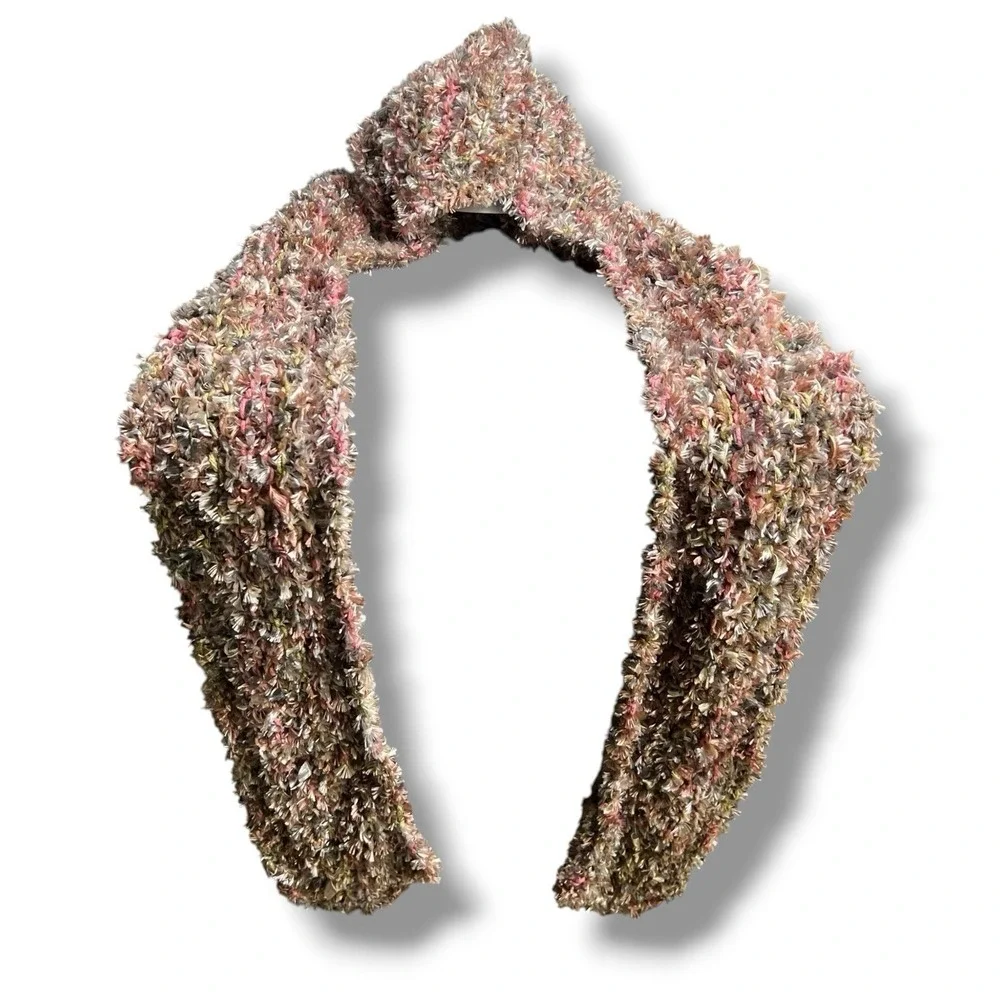 Handmade Crochet Hooded Scarf Unisex Scarf Fairy Cottagecore Boho Hippie Scoodie